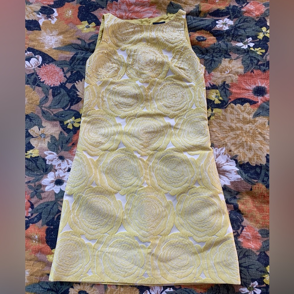 Adrianna Papell Size 2 Cocktail Dress Beaded Floral Brocade